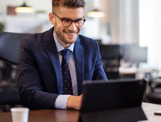 a man in a suit and tie