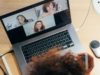 a person using a laptop